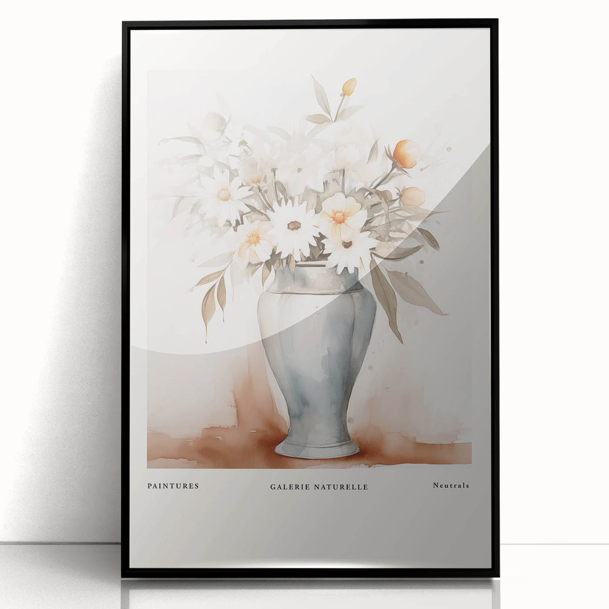 Minimalist Floral Wall Art – Modern Neutral Botanical Art Prints for Home Decor