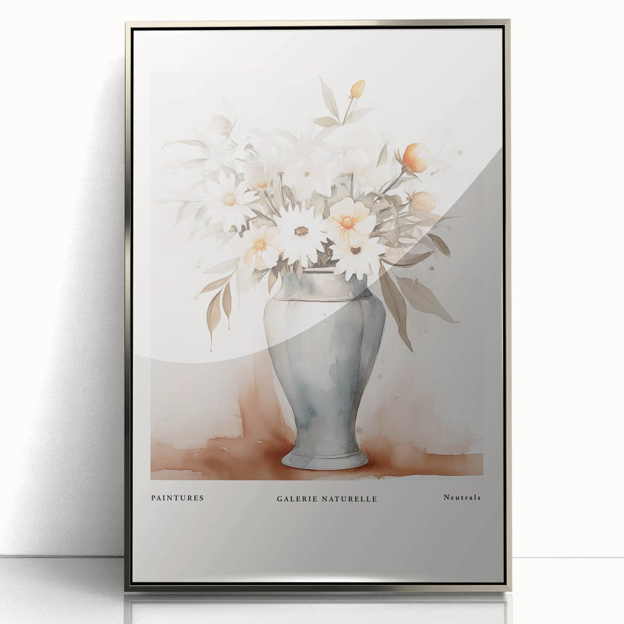 Minimalist Floral Wall Art – Modern Neutral Botanical Art Prints for Home Decor