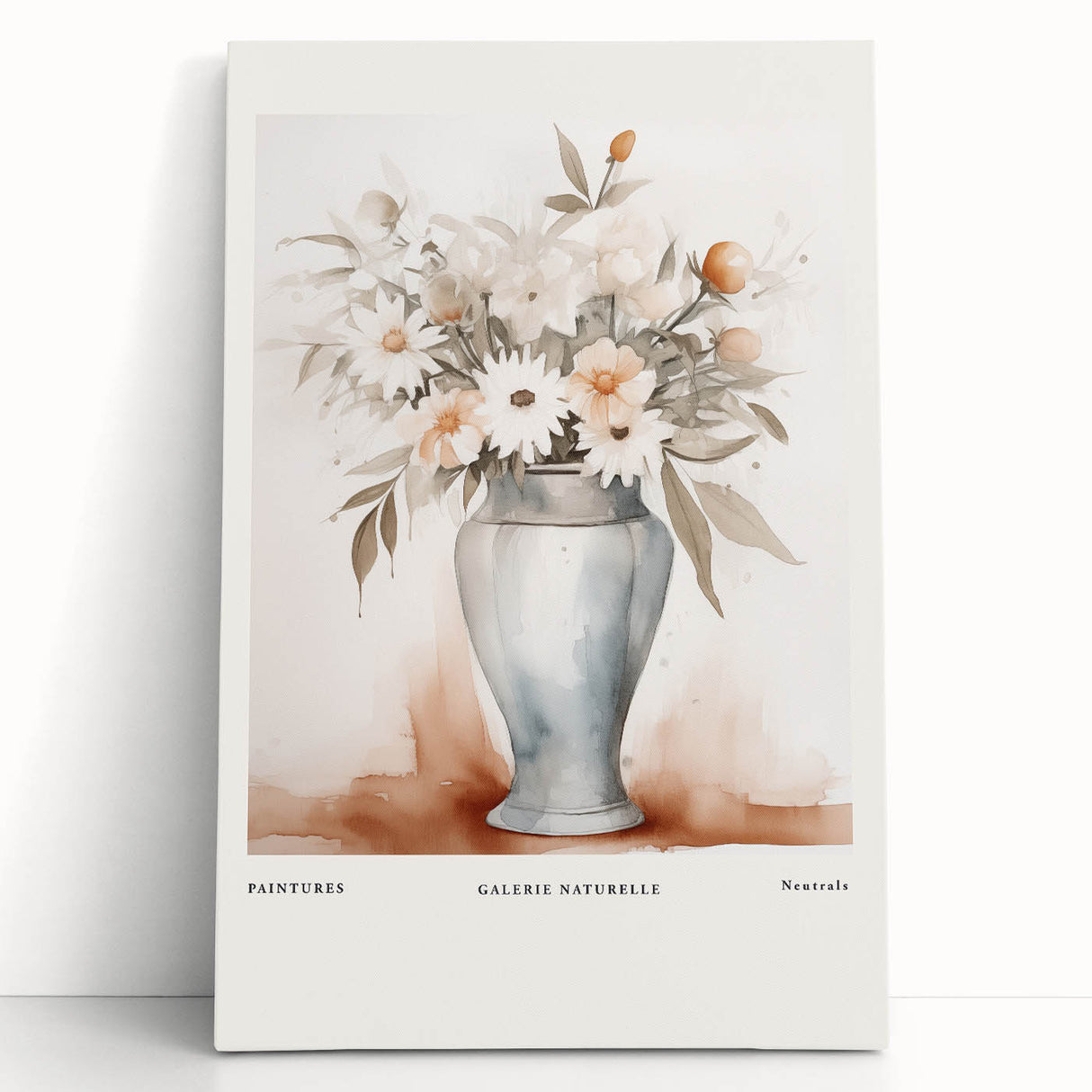 Minimalist Floral Wall Art – Modern Neutral Botanical Art Prints for Home Decor