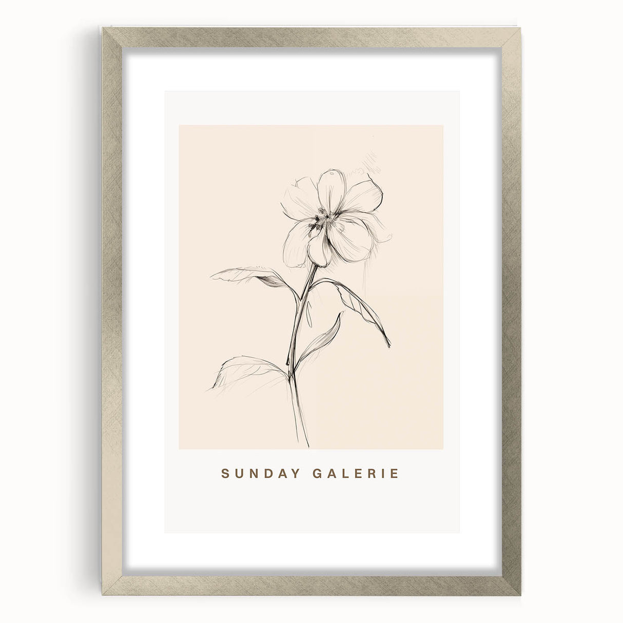 Minimalist Floral Wall Art – Simple Botanical Sketch Art for Modern Decor