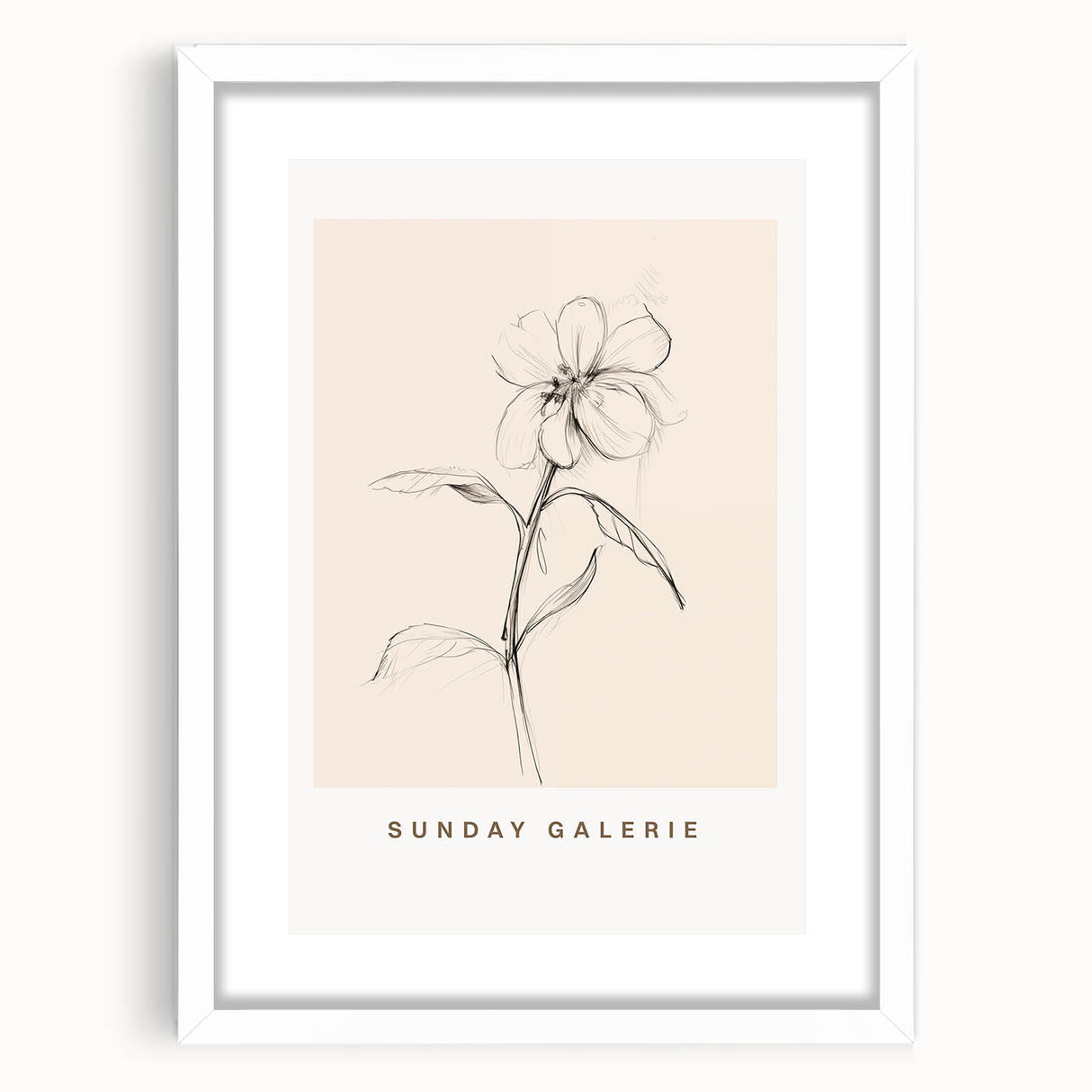 Minimalist Floral Wall Art – Simple Botanical Sketch Art for Modern Decor