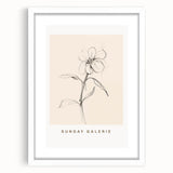 Minimalist Floral Wall Art – Simple Botanical Sketch Art for Modern Decor