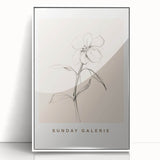 Minimalist Floral Wall Art – Simple Botanical Sketch Art for Modern Decor