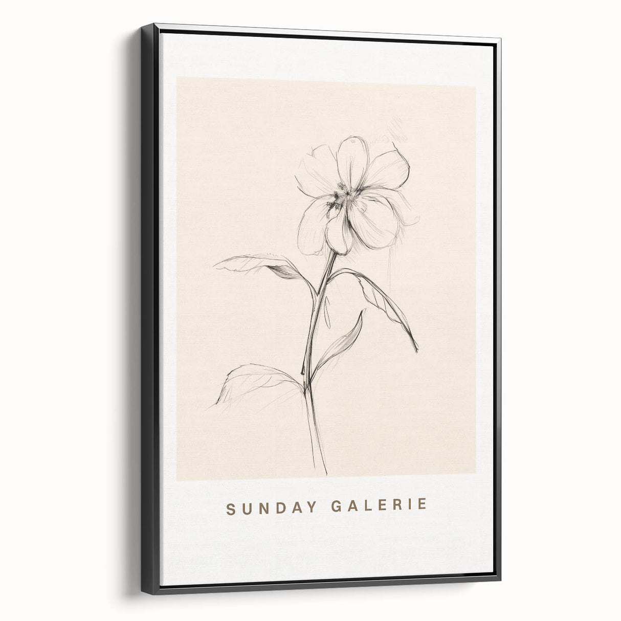 Minimalist Floral Wall Art – Simple Botanical Sketch Art for Modern Decor