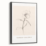 Minimalist Floral Wall Art – Simple Botanical Sketch Art for Modern Decor
