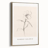 Minimalist Floral Wall Art – Simple Botanical Sketch Art for Modern Decor