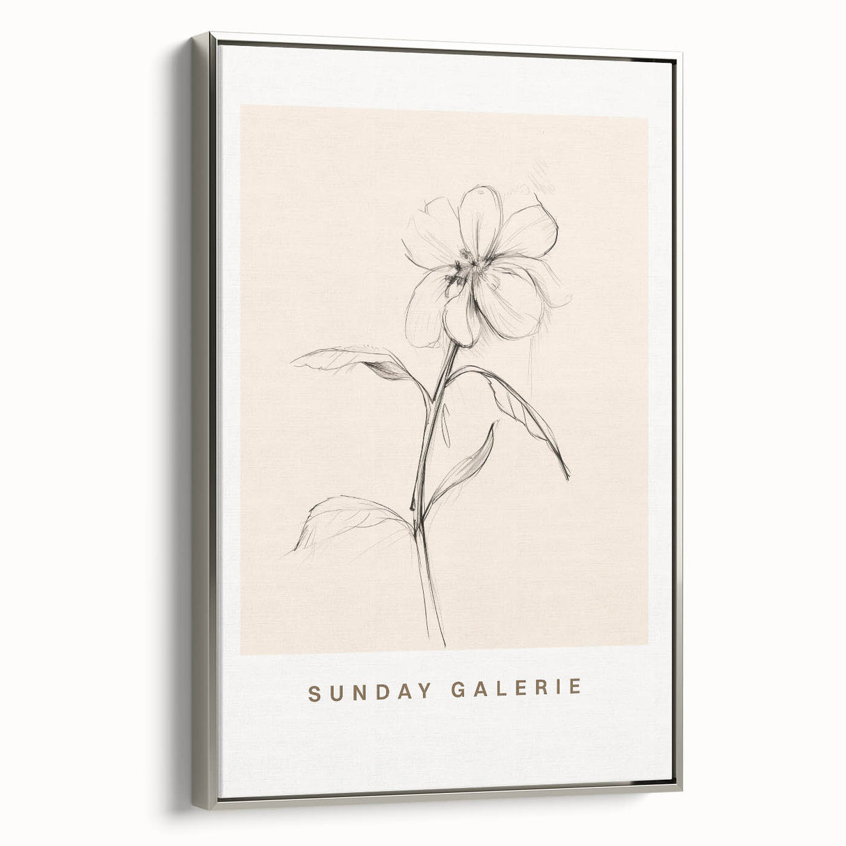 Minimalist Floral Wall Art – Simple Botanical Sketch Art for Modern Decor