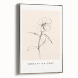 Minimalist Floral Wall Art – Simple Botanical Sketch Art for Modern Decor