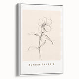 Minimalist Floral Wall Art – Simple Botanical Sketch Art for Modern Decor