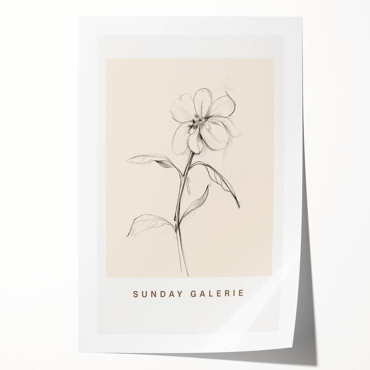 Minimalist Floral Wall Art – Simple Botanical Sketch Art for Modern Decor