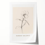 Minimalist Floral Wall Art – Simple Botanical Sketch Art for Modern Decor
