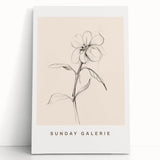 Minimalist Floral Wall Art – Simple Botanical Sketch Art for Modern Decor