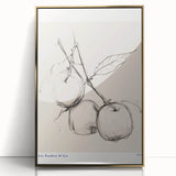 Minimalist Botanical Sketch – Modern Fruit Illustration Art for Home Decor