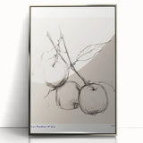 Minimalist Botanical Sketch – Modern Fruit Illustration Art for Home Decor