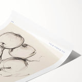 Minimalist Botanical Sketch – Modern Fruit Illustration Art for Home Decor