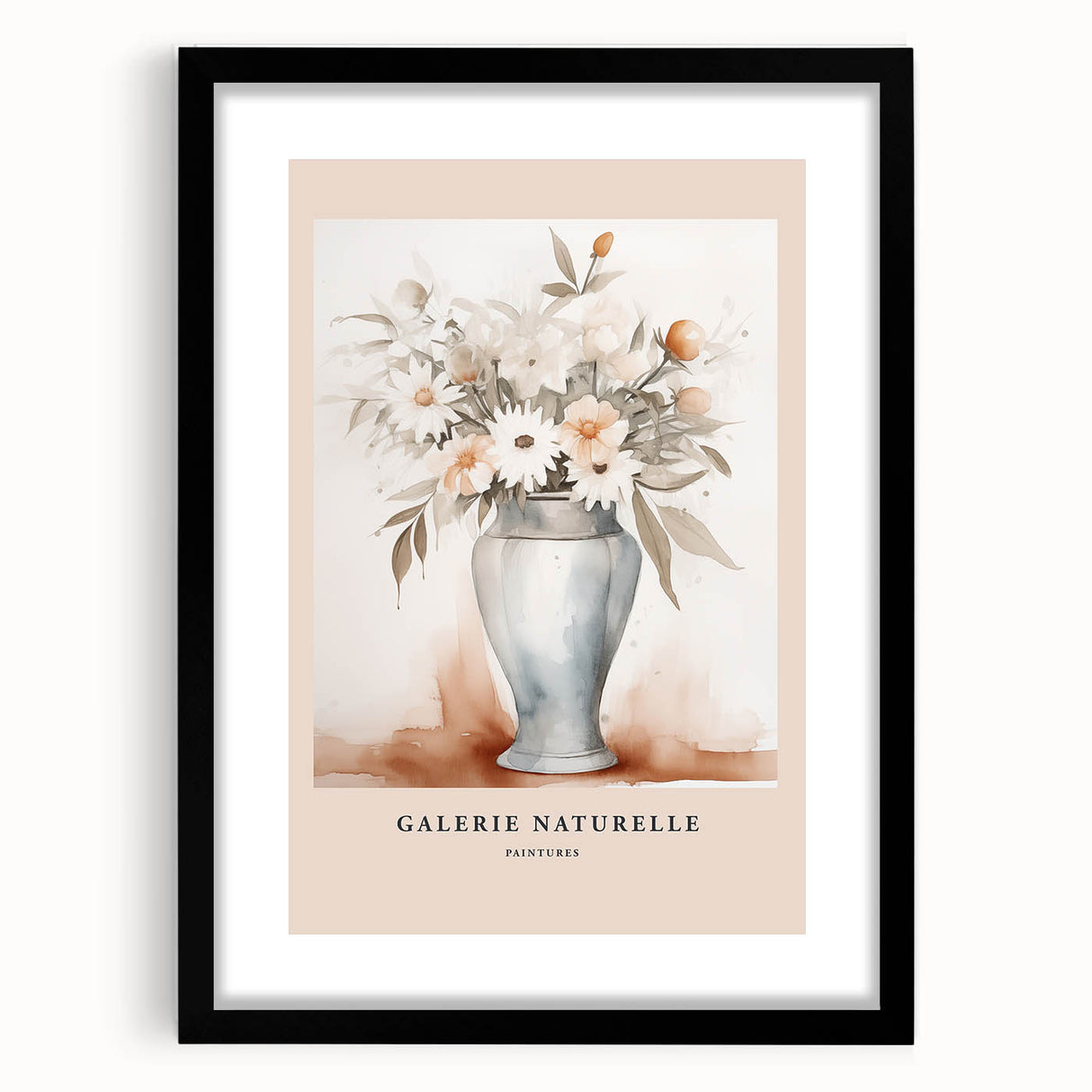 Minimalist Floral Vase Art – Elegant Botanical Wall Art for Modern Decor