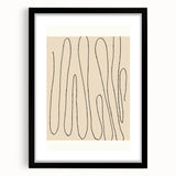 Minimalist Abstract Line Art – Modern Black and Beige Wall Art for Home Decor