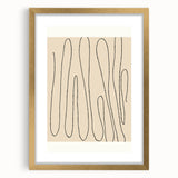 Minimalist Abstract Line Art – Modern Black and Beige Wall Art for Home Decor