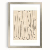 Minimalist Abstract Line Art – Modern Black and Beige Wall Art for Home Decor