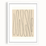 Minimalist Abstract Line Art – Modern Black and Beige Wall Art for Home Decor