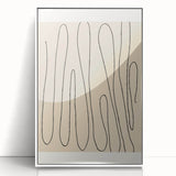 Minimalist Abstract Line Art – Modern Black and Beige Wall Art for Home Decor