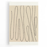 Minimalist Abstract Line Art – Modern Black and Beige Wall Art for Home Decor