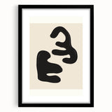 Minimalist Abstract Art – Bold Black and Beige Modern Wall Art for Home Decor
