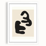 Minimalist Abstract Art – Bold Black and Beige Modern Wall Art for Home Decor