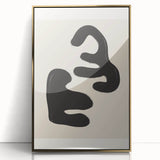 Minimalist Abstract Art – Bold Black and Beige Modern Wall Art for Home Decor