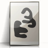 Minimalist Abstract Art – Bold Black and Beige Modern Wall Art for Home Decor