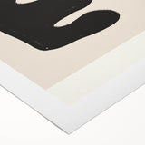 Minimalist Abstract Art – Bold Black and Beige Modern Wall Art for Home Decor