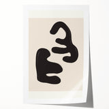 Minimalist Abstract Art – Bold Black and Beige Modern Wall Art for Home Decor