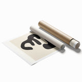 Minimalist Abstract Art – Bold Black and Beige Modern Wall Art for Home Decor