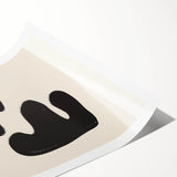 Minimalist Abstract Art – Bold Black and Beige Modern Wall Art for Home Decor