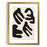 Minimalist Abstract Art – Bold Black and Beige Modern Wall Print for Home Decor