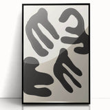 Minimalist Abstract Art – Bold Black and Beige Modern Wall Print for Home Decor