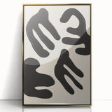 Minimalist Abstract Art – Bold Black and Beige Modern Wall Print for Home Decor