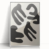 Minimalist Abstract Art – Bold Black and Beige Modern Wall Print for Home Decor