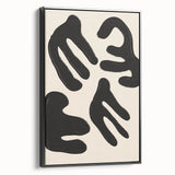 Minimalist Abstract Art – Bold Black and Beige Modern Wall Print for Home Decor