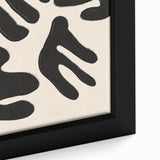 Minimalist Abstract Art – Bold Black and Beige Modern Wall Print for Home Decor