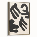 Minimalist Abstract Art – Bold Black and Beige Modern Wall Print for Home Decor