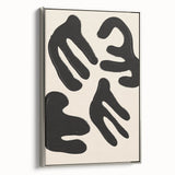 Minimalist Abstract Art – Bold Black and Beige Modern Wall Print for Home Decor