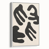 Minimalist Abstract Art – Bold Black and Beige Modern Wall Print for Home Decor