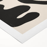 Minimalist Abstract Art – Bold Black and Beige Modern Wall Print for Home Decor