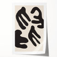 Minimalist Abstract Art – Bold Black and Beige Modern Wall Print for Home Decor
