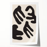 Minimalist Abstract Art – Bold Black and Beige Modern Wall Print for Home Decor