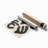 Minimalist Abstract Art – Bold Black and Beige Modern Wall Print for Home Decor