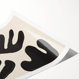 Minimalist Abstract Art – Bold Black and Beige Modern Wall Print for Home Decor