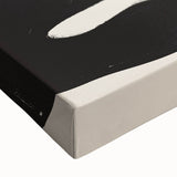 Minimalist Abstract Art – Bold Black and Beige Modern Wall Print for Home Decor