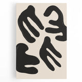 Minimalist Abstract Art – Bold Black and Beige Modern Wall Print for Home Decor